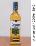 Small photo of Deblin, Poland - August 13, 2022: Green Charley's whisky.