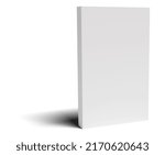 Blank White 3D Paperback Book Cover
