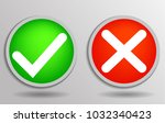 check marks yes and no.green... | Shutterstock .eps vector #1032340423