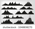 mountains silhouettes on the... | Shutterstock .eps vector #1048838270