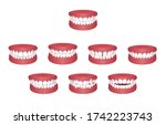 teeth trouble   bite type  ... | Shutterstock .eps vector #1742223743