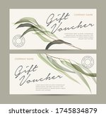 gift card with floral... | Shutterstock .eps vector #1745834879