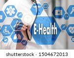 medical doctor with stethoscope ... | Shutterstock . vector #1504672013