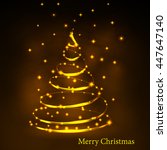 christmas tree from light... | Shutterstock .eps vector #447647140