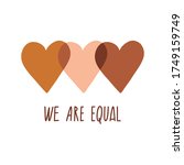 we are equal. rights for all... | Shutterstock .eps vector #1749159749