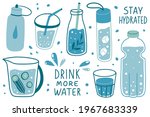 drink more water concept. stay... | Shutterstock .eps vector #1967683339