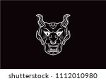 devil head illustration. logo... | Shutterstock .eps vector #1112010980