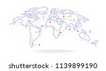 futuristic globe data network... | Shutterstock .eps vector #1139899190