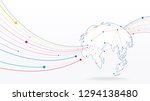 futuristic globe data network... | Shutterstock .eps vector #1294138480