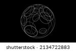 geometric sphere cycle and line ... | Shutterstock .eps vector #2134722883