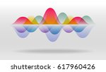 colorful motion sound wave... | Shutterstock .eps vector #617960426