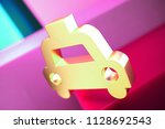 taxi icon on the candy magenta... | Shutterstock . vector #1128692543
