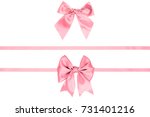 a set of silk bow with tails... | Shutterstock . vector #731401216