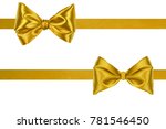 set of birthday golden silk... | Shutterstock . vector #781546450