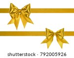 two of isolated birthday gold... | Shutterstock . vector #792005926