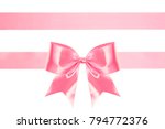 thin satin gold bow with... | Shutterstock . vector #794772376