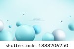 abstract 3d balls composition.... | Shutterstock .eps vector #1888206250