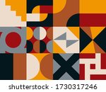 vector bauhaus pattern... | Shutterstock .eps vector #1730317246