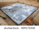 Concrete Base In An Excavation...