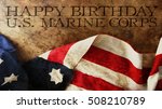 Happy Birthday US Marine Corps Flag and Woods