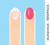 vector image of two fingers... | Shutterstock .eps vector #584694616