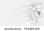 grey   white modern technology... | Shutterstock .eps vector #754389109
