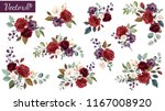 set of floral branch. flower... | Shutterstock .eps vector #1167008920