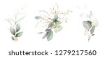  watercolor arrangements with... | Shutterstock . vector #1279217560