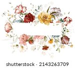 watercolor invitation design... | Shutterstock . vector #2143263709