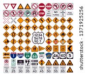 road signage and symbols | Shutterstock .eps vector #1371925256