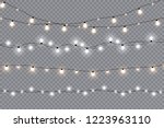 christmas lights isolated on... | Shutterstock .eps vector #1223963110