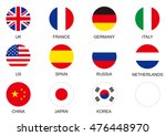 national flag circle icon set | Shutterstock .eps vector #476448970