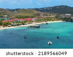 Small photo of GROS INLET, ST LUCIA -MAY 3 - A scenic view of the Sandals resort and beach on May 3 2022 on Rodney Bay, St Lucia.