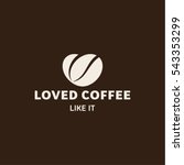 Love Coffee Logo Coffee Beans...