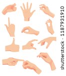 hand set of different gestures... | Shutterstock .eps vector #1187931910