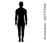 man full lenght silhouette... | Shutterstock .eps vector #1027775320