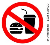 no eating vector sign isolated... | Shutterstock .eps vector #1135520420