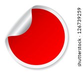 vector red round sticker | Shutterstock .eps vector #126739259
