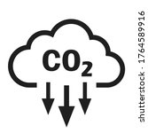 co2 vector icon isolated on... | Shutterstock .eps vector #1764589916