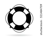 Life Ring Icon Vector On White...