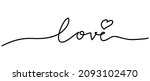 continuous line script cursive... | Shutterstock .eps vector #2093102470
