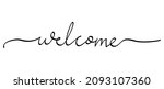 welcome   calligraphic... | Shutterstock .eps vector #2093107360