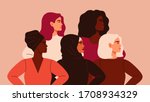 five women of different... | Shutterstock .eps vector #1708934329