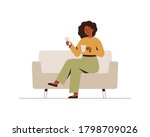the black businesswoman is... | Shutterstock .eps vector #1798709026