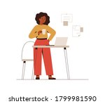 african american businesswoman... | Shutterstock .eps vector #1799981590
