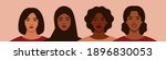 four women of different... | Shutterstock .eps vector #1896830053