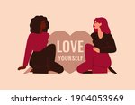 two women sit near the big... | Shutterstock .eps vector #1904053969