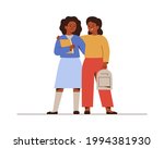 smiling girls back to school or ... | Shutterstock .eps vector #1994381930