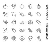 set of outline stroke vegetable ... | Shutterstock .eps vector #192220526