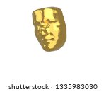 gold sheet mask on white... | Shutterstock . vector #1335983030